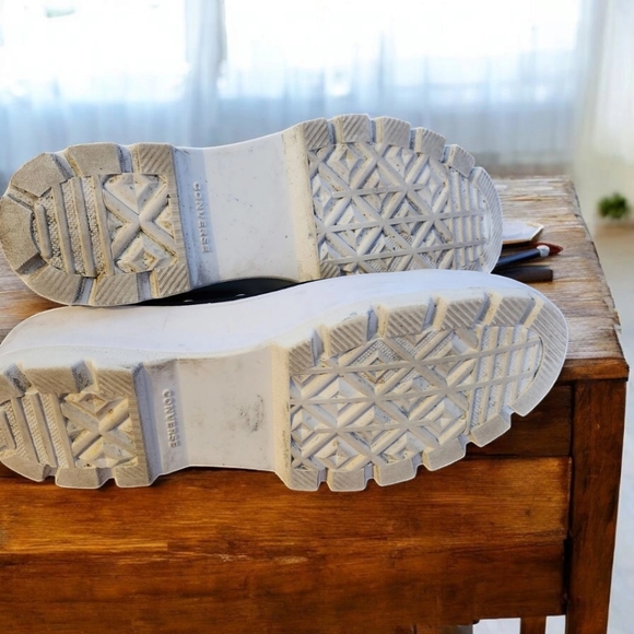 Converse Black/White Lugged High tops Size 8.5 - Picture 6 of 7